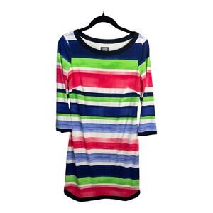 Vince Camuto Water Color‎ Striped Knee Length Dress Size 2 NWOT